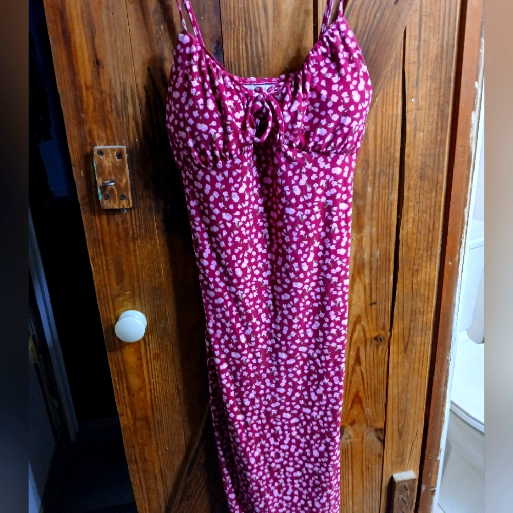 No Boundaries Red and White Floral Dress